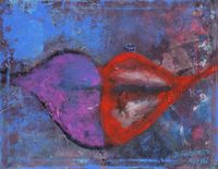 Kiss and Tell 1 (Acryl auf Leinwand, 50 cm x 40 cm)